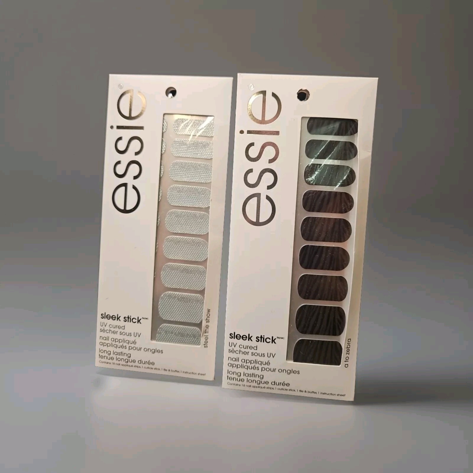 Essie Sleek Stick UV Cured Nail Applique Lot Of 2 Brand New Long Last -FREE SHIP