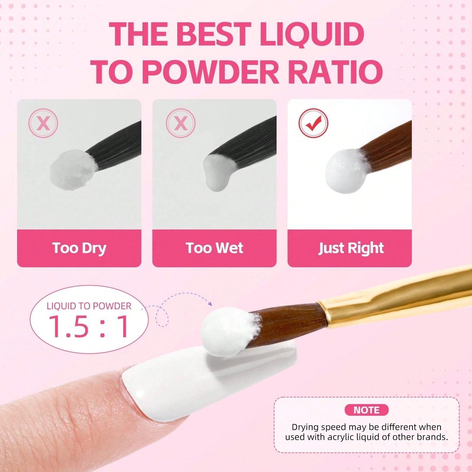 Acrylic Nail Kit with Drill UV Light 16 Colors Powder Beginner Set
