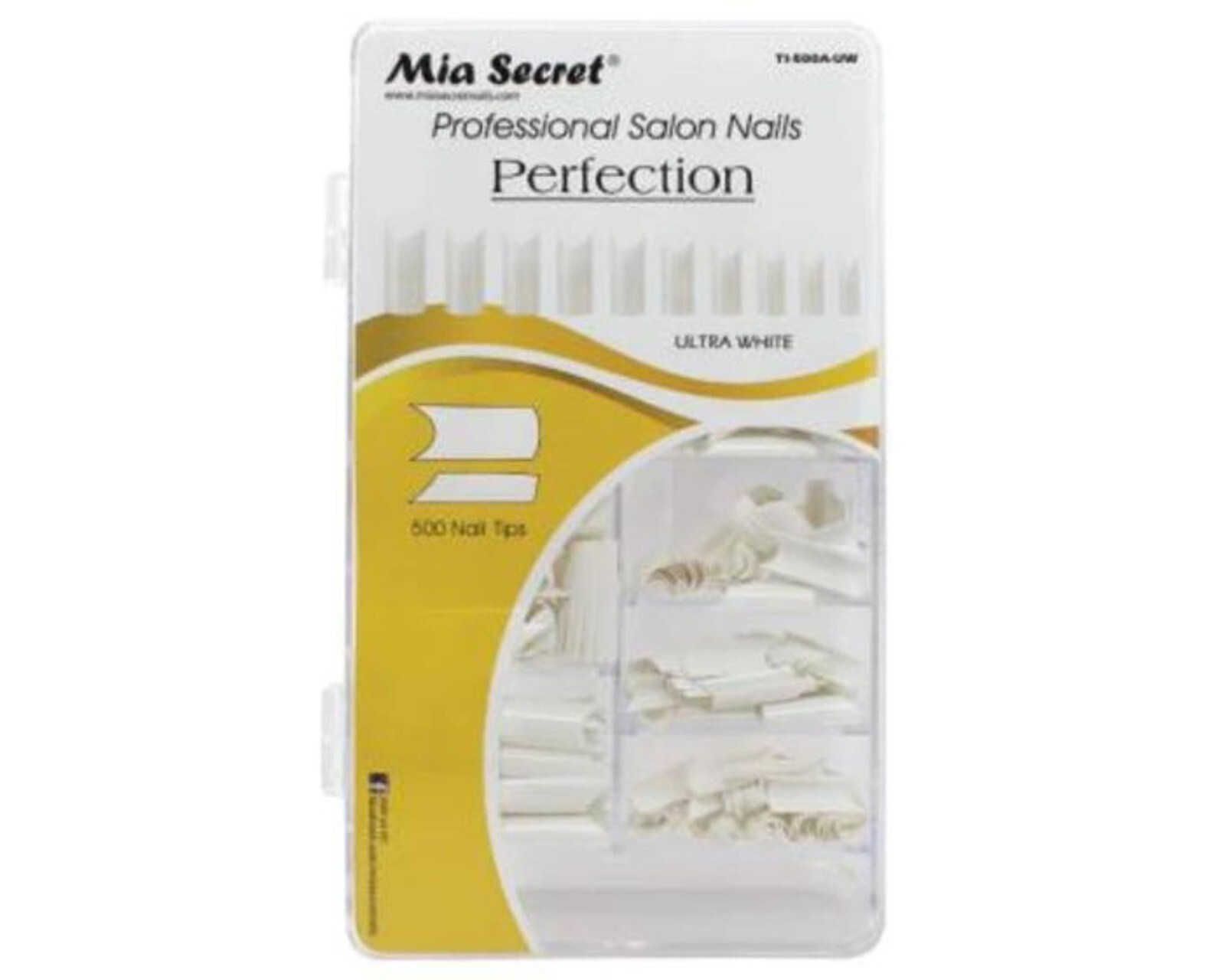 Mia Secret Professional Salon Nails Perfection Tips (Ultra White) 500pcs