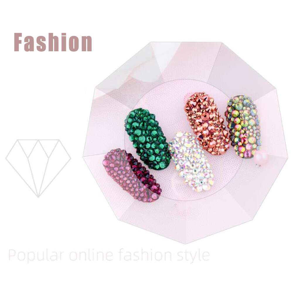 1728 Pcs Nail Art Rhinestone Glitter Gems 3D Tips DIY Decoration Fashion
