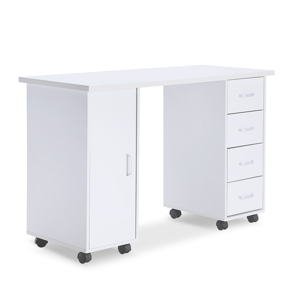 New Manicure Nail Table Beauty Salon Acetone Resistant Station Desk White