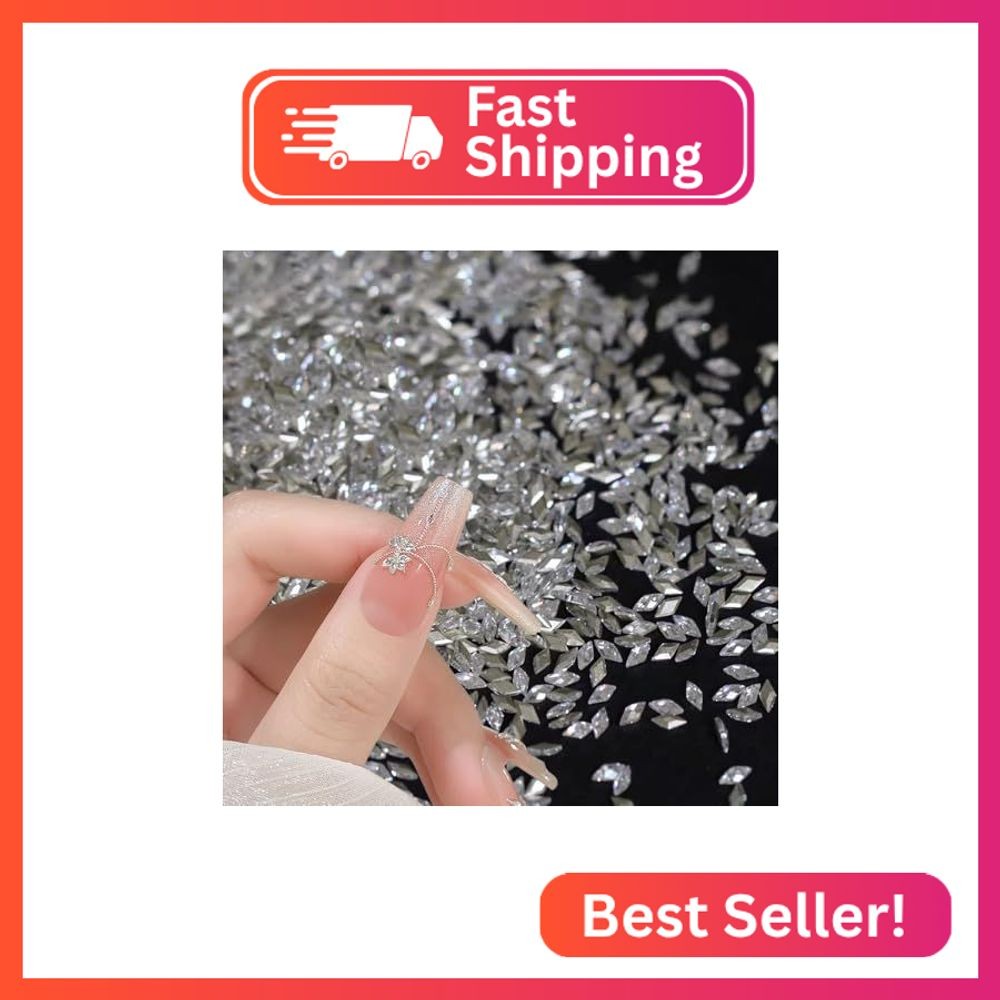 100pcs 3mm Mini Rhombic Zircon Rhinestones for 3D Nail Art – Shiny Flatback Rhin