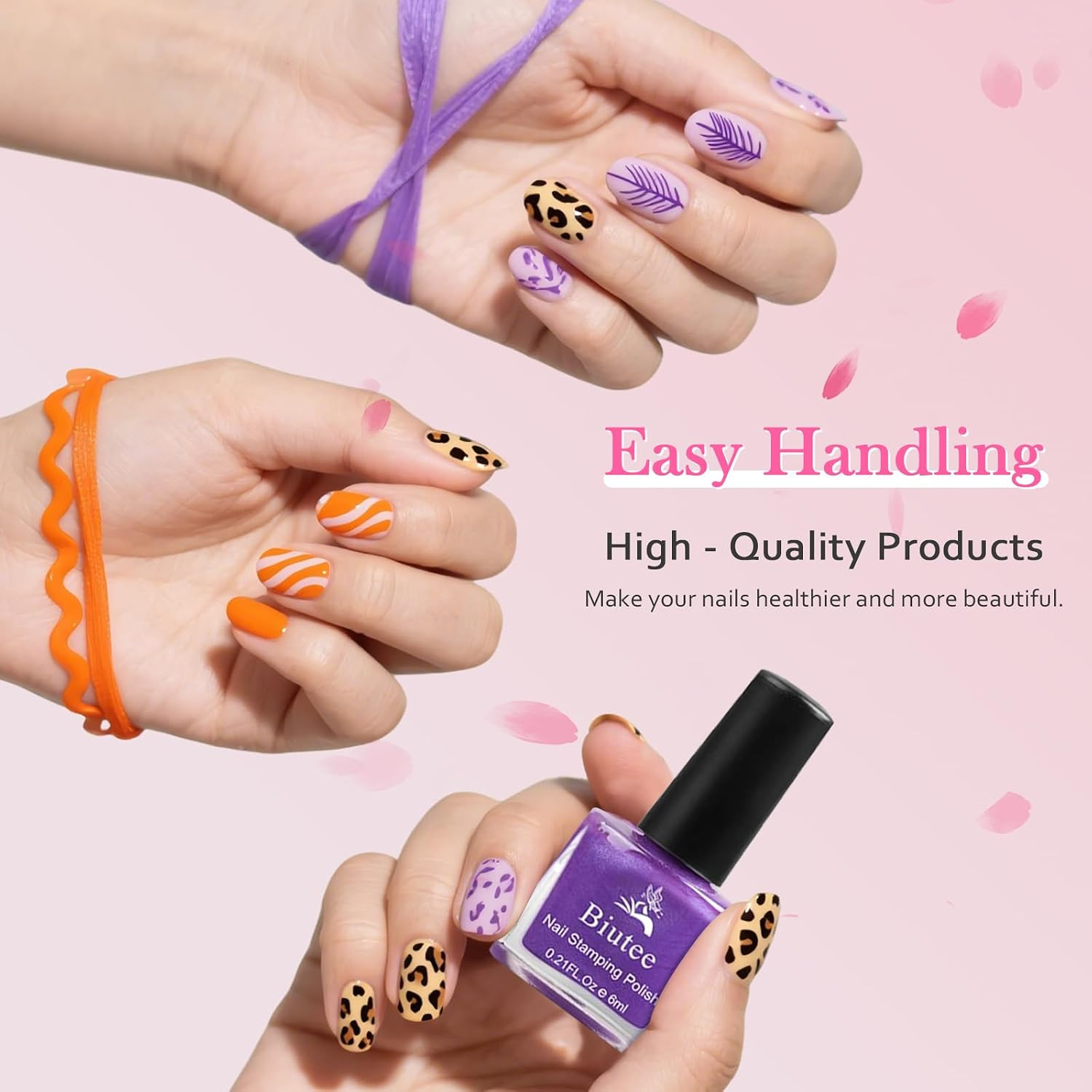 Nail Stamping Polish 12 Colors 6ML for Stamping Plates Air Dry with Gift Box