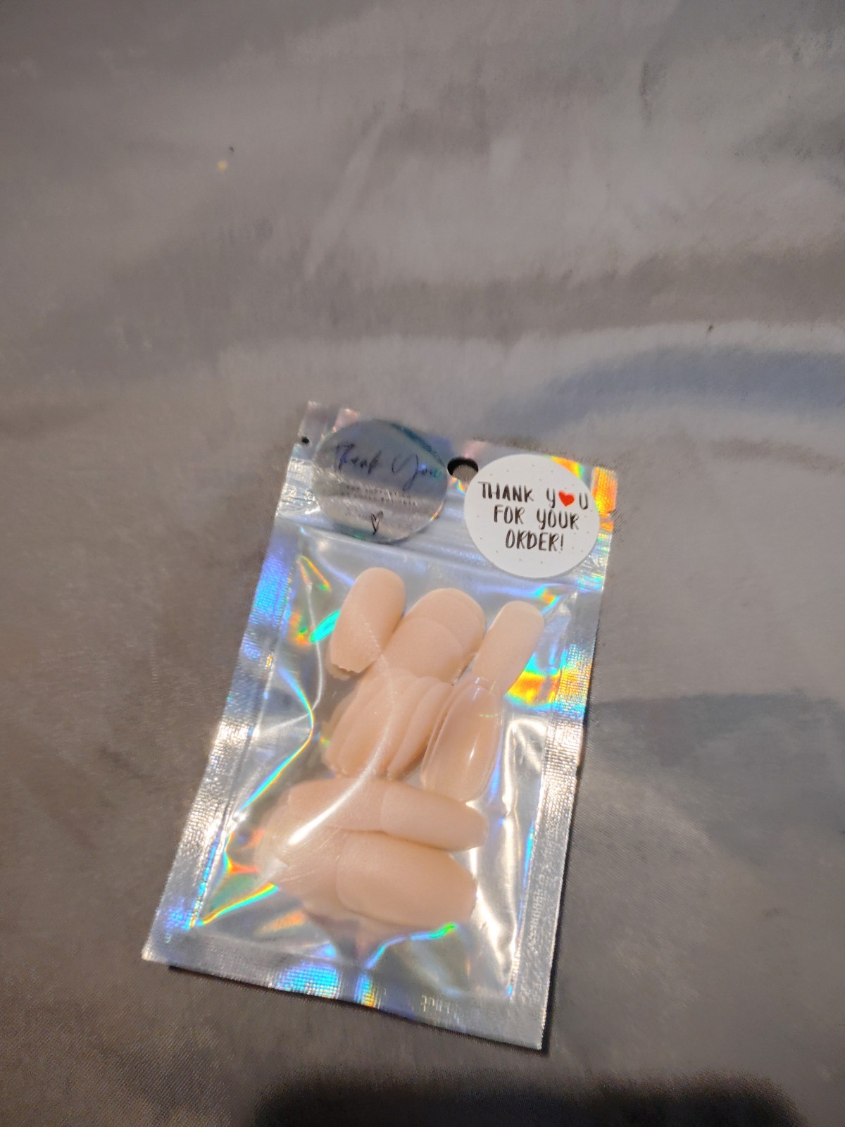 Thank You Assorted Artificial Nail Tips With Box – Pink, Blue, Black, Purple