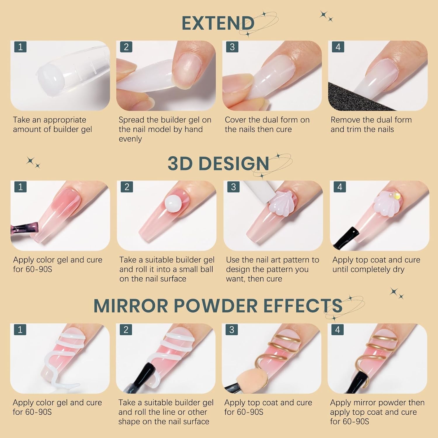 Versatile White 3D Molding Nail Gel with Easy Application for Creative Designs