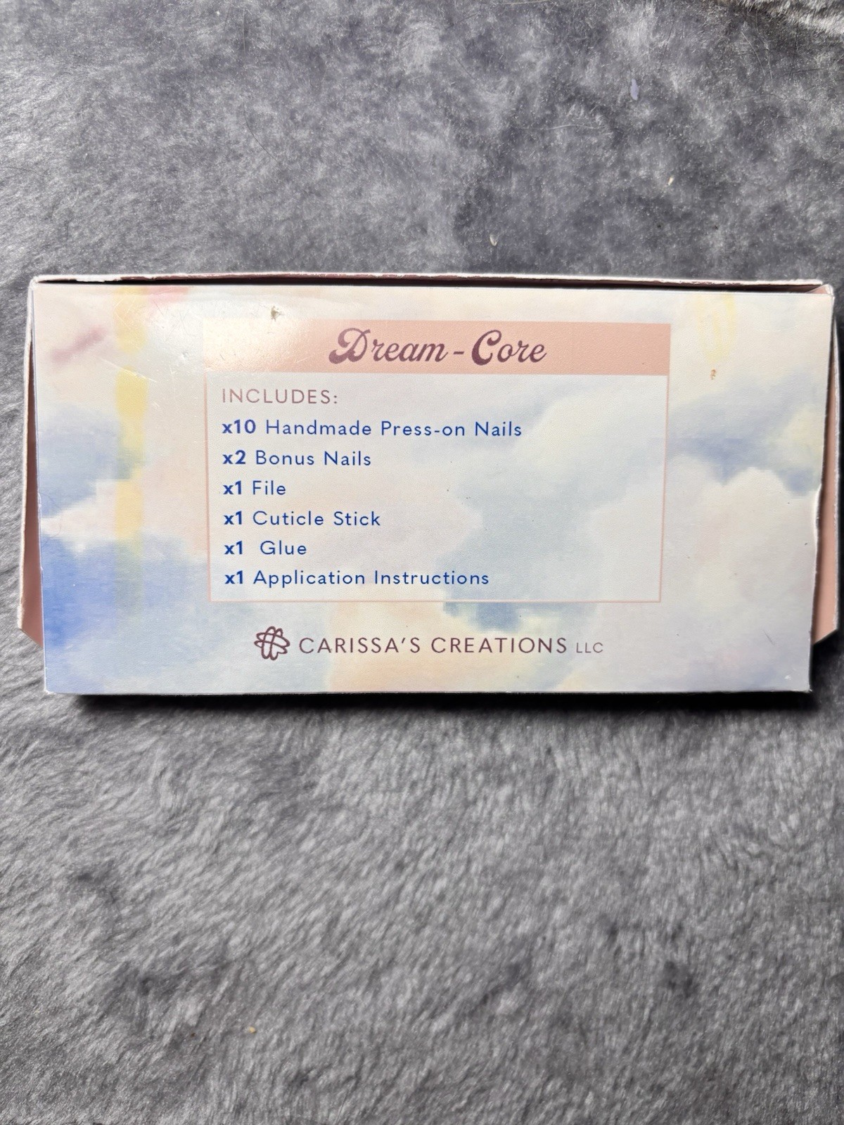 Carissa’s Creations Handmade DreamCore Press-On Nails Long Almond, Glue