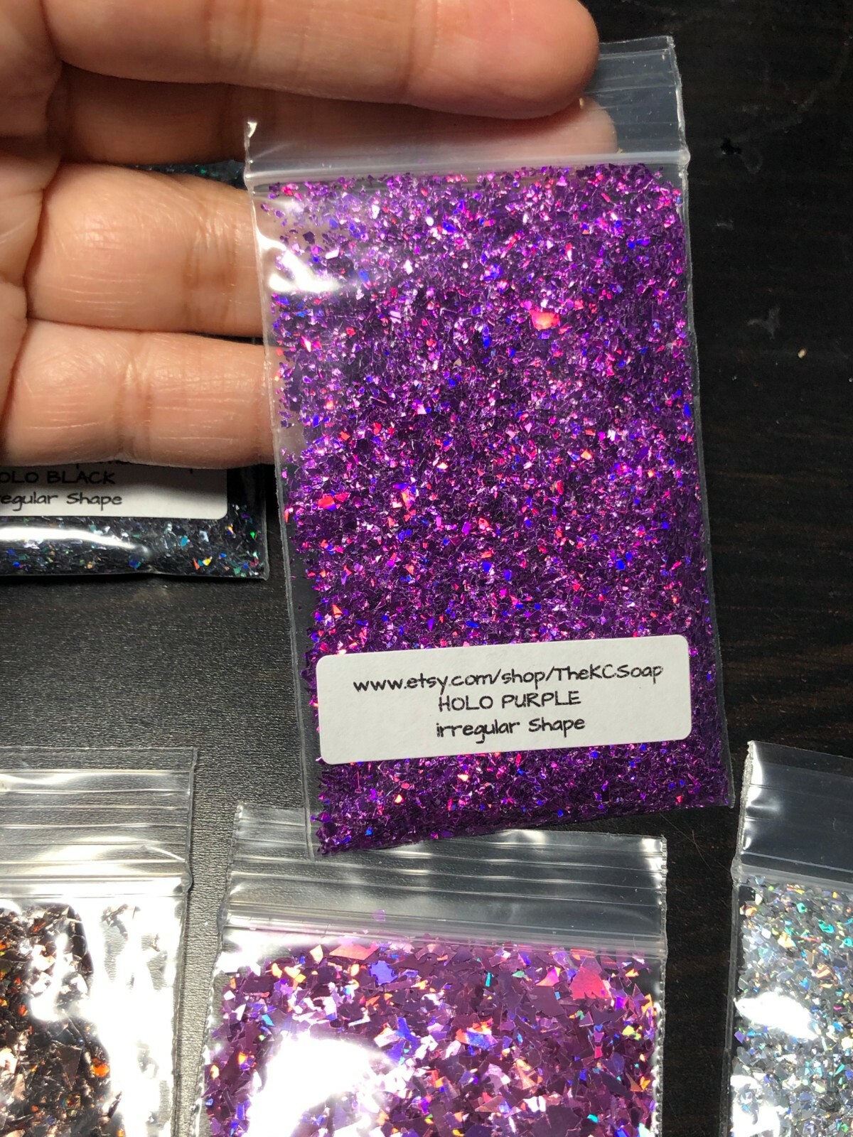 Holographic IRREGULAR SMALL Mylar Sheet Random Cut Size Flakes for nail US Selle