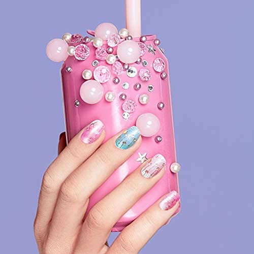 14 Sheets Full Wrap Gradient Nail Polish Stickers Self-Adhesive Bright Style