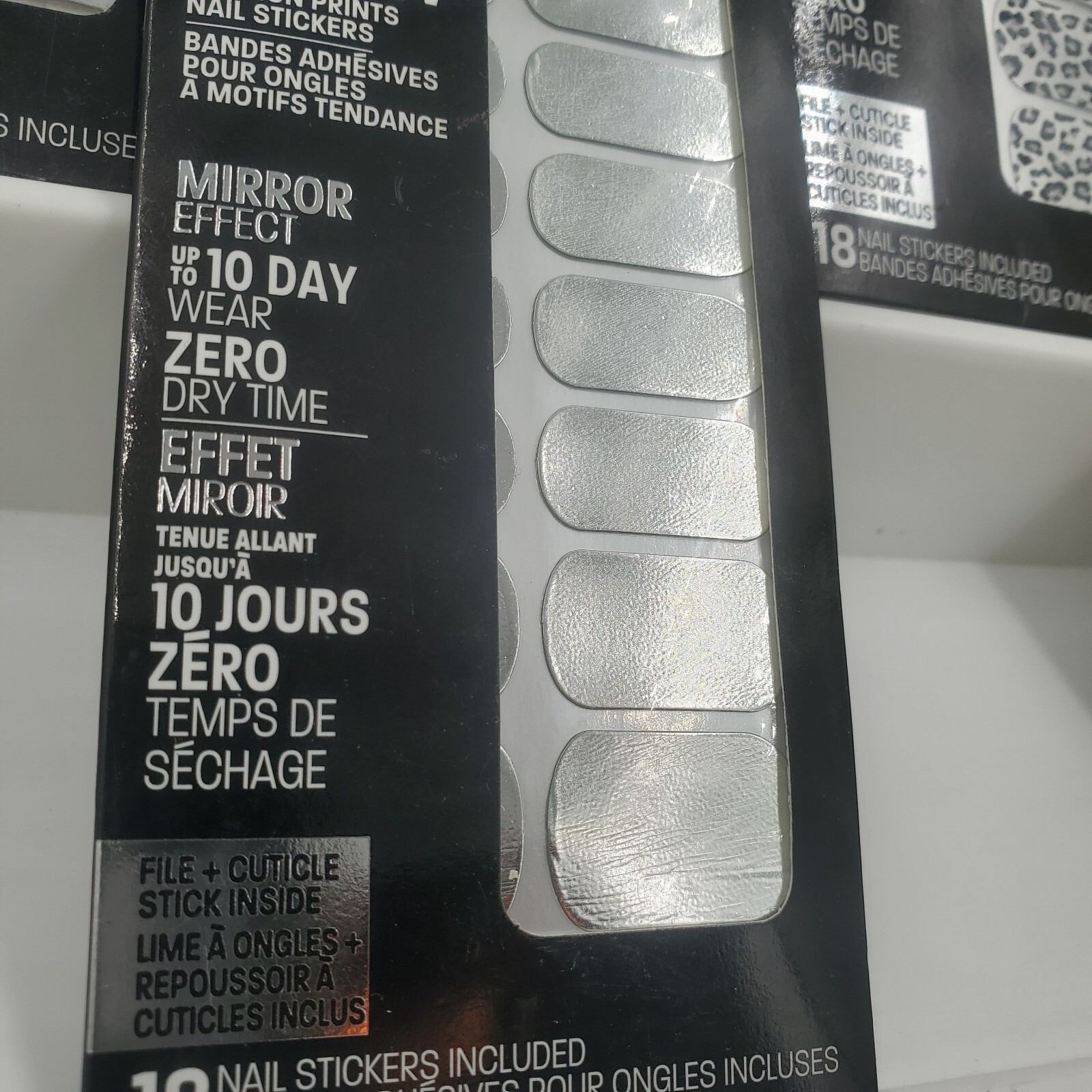 (5) Maybelline Color Show Metallic Nail Stickers Sets, Gift, Silver, Gold