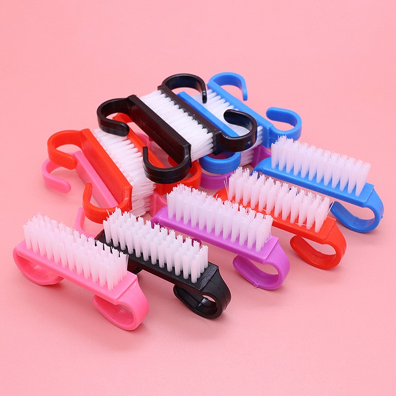 Top Cleaning Nail Brush Nail Art Plastic Remove Dust Finger Care UV Gel Brushes