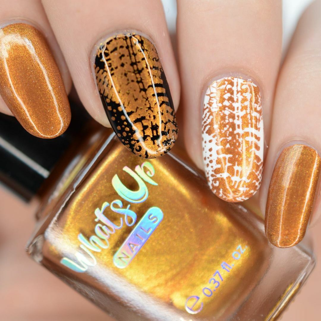 Waiting for Patina Stamping Polish (Bronze Metallic), Nail Polish for Nail Art