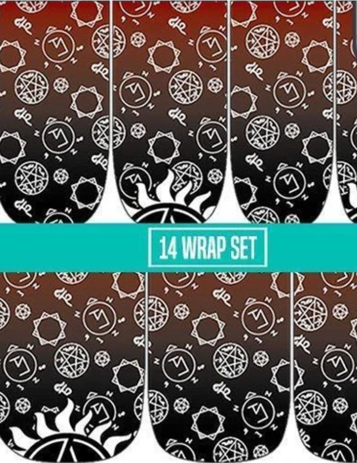 2 Sets Espionage Cosmetics Supernatural Themed Nail Wraps, Nail Art HTF Design!