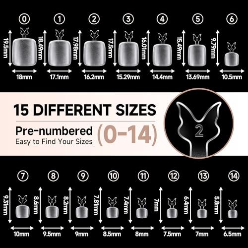Toe Nail Tips Full Cover, 216 Pcs Square Round Toe Nail Squavol Toe Nail Tips