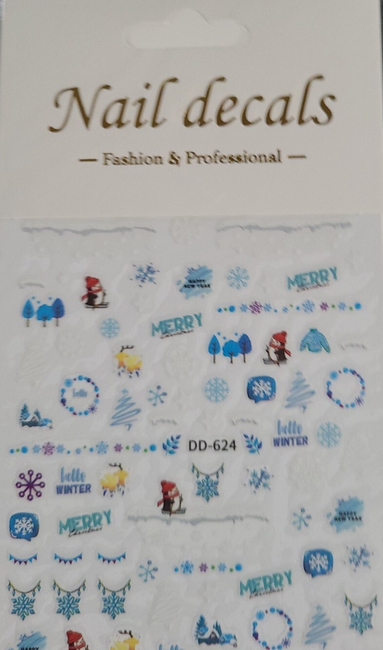 Christmas Holiday Winter Penquins Nail Stickers