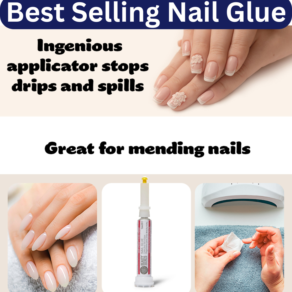Beauty Drip & Clog Proof Nail Glue Nail Art Nail Care Nail Polish Polish