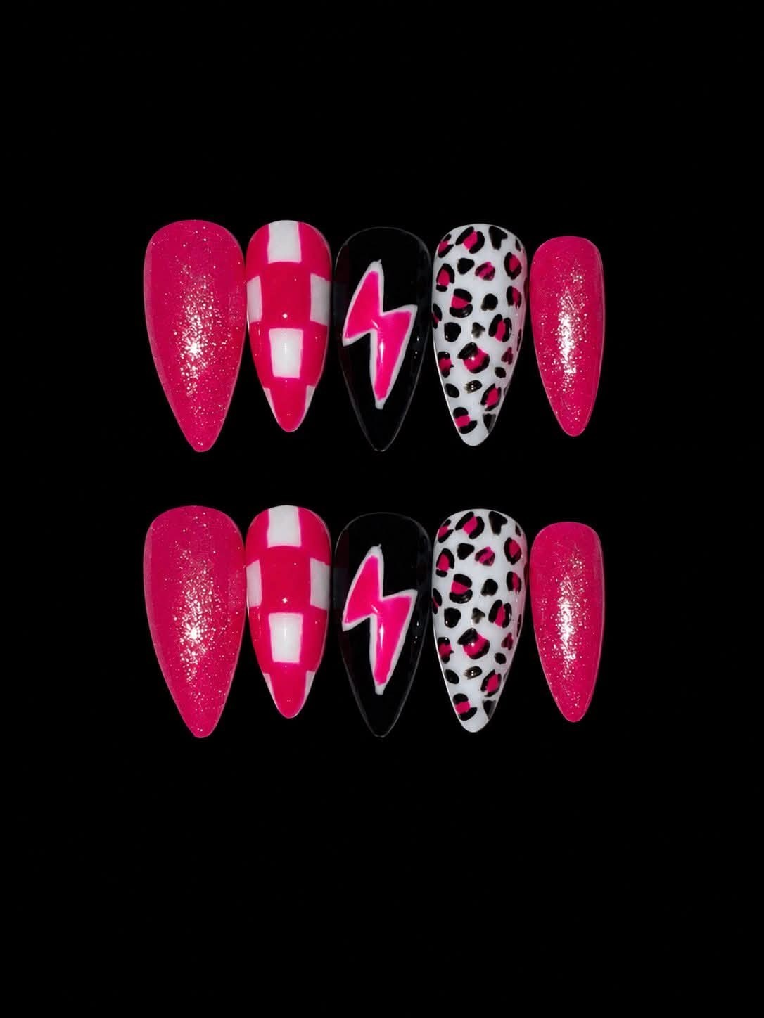 Hand Painted One-of-a-Kind Press On Nails | Custom Artificial Fingernails |…