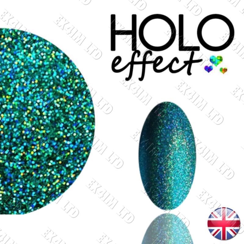 Turquoise Green Glitter Nail Powder Holographic Shimmer Chrome Sparkle Pigment