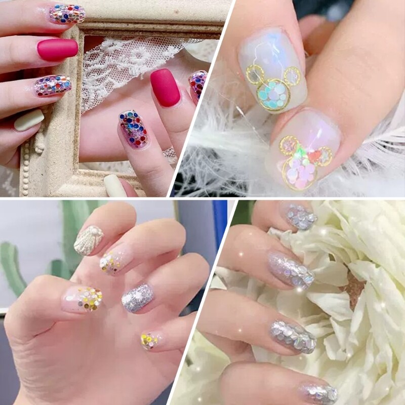 12Box 3D Charm Acrylic Butterfly Flower Bear Nails Art Decoration for Women
