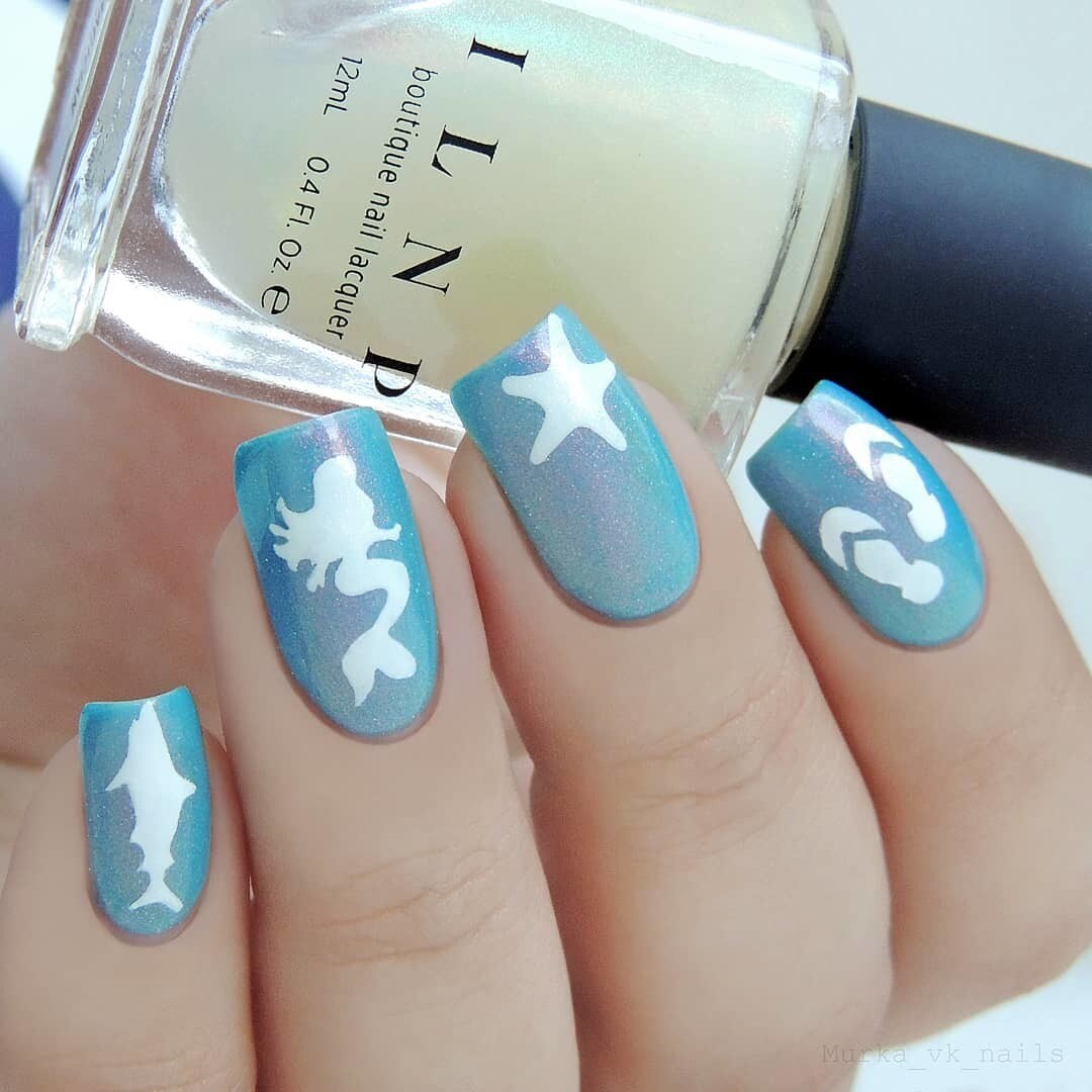 Whats Up Nails Mermaid Stencils for Nails, Nail Art, Nail Vinyls for Nail Design
