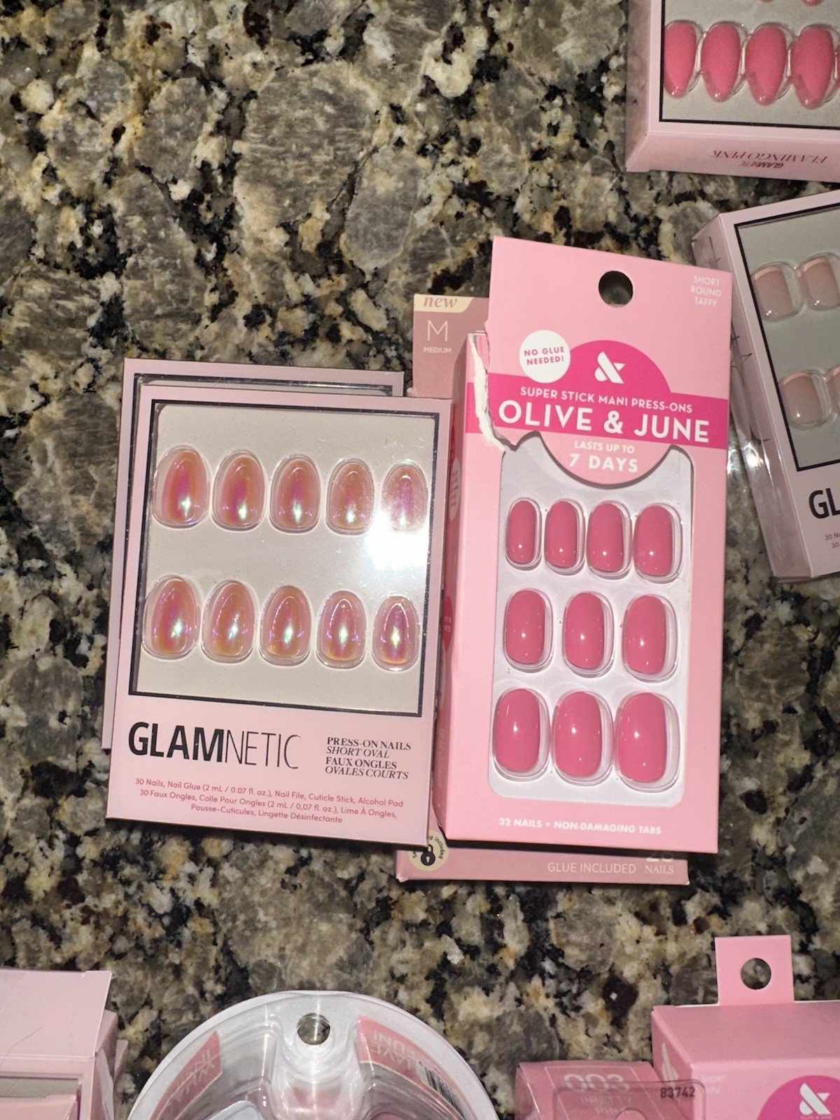 Glamnetic Olive & June Kiss imPRESS Modelones Press-On Nails Pink Lot of 16