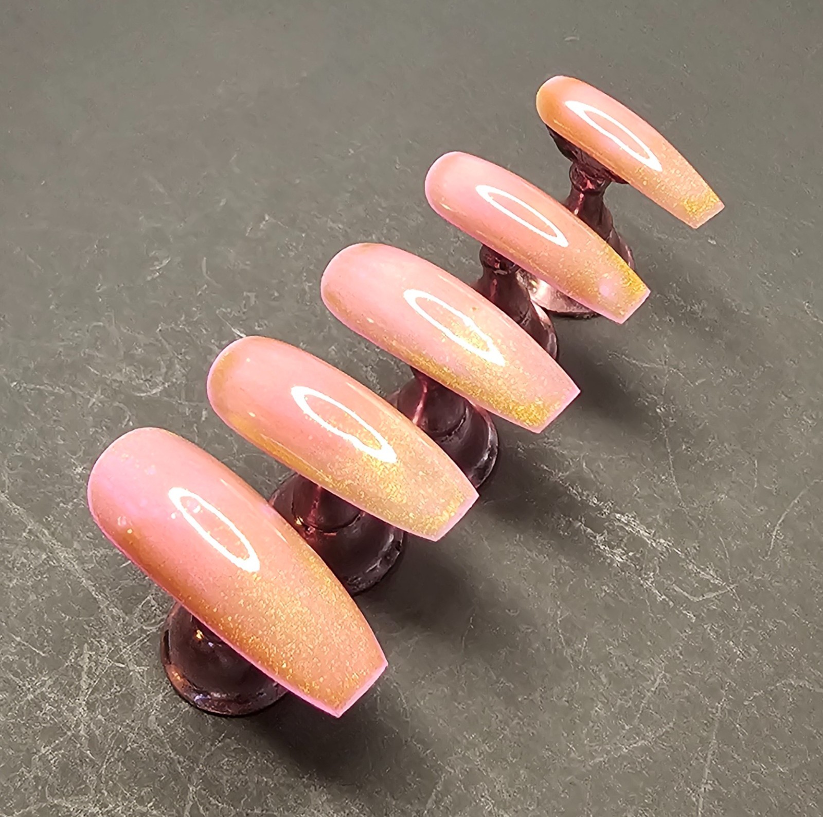 Press-On Nail Set #89: Shimmering Pink