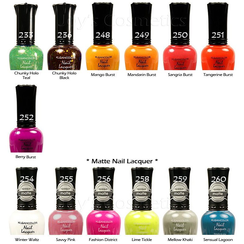 54 KLEANCOLOR Nail Lacquer (polish) ” Pick Your 54 Color” *Joy’s cosmetics*