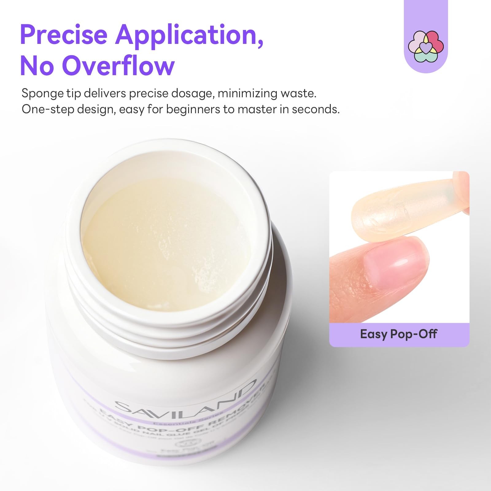 SAVILAND Plant-Based Nail Polish Remover Kit: 6.76 fl.oz Non Acetone Purple-4
