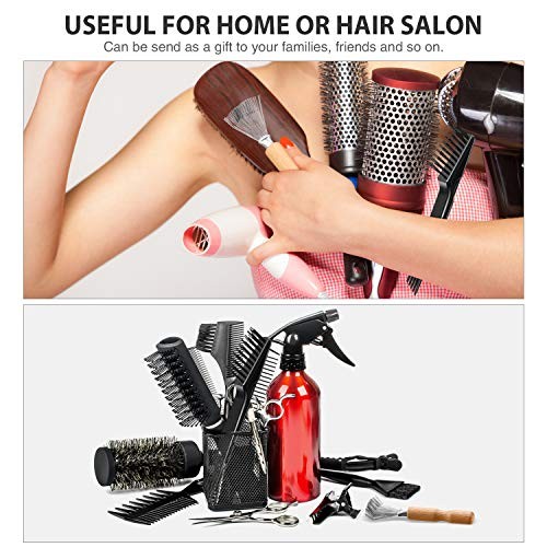 2 Pieces Hair Brush Cleaning Tools – Mini Comb Black Color Wooden Handle Rake