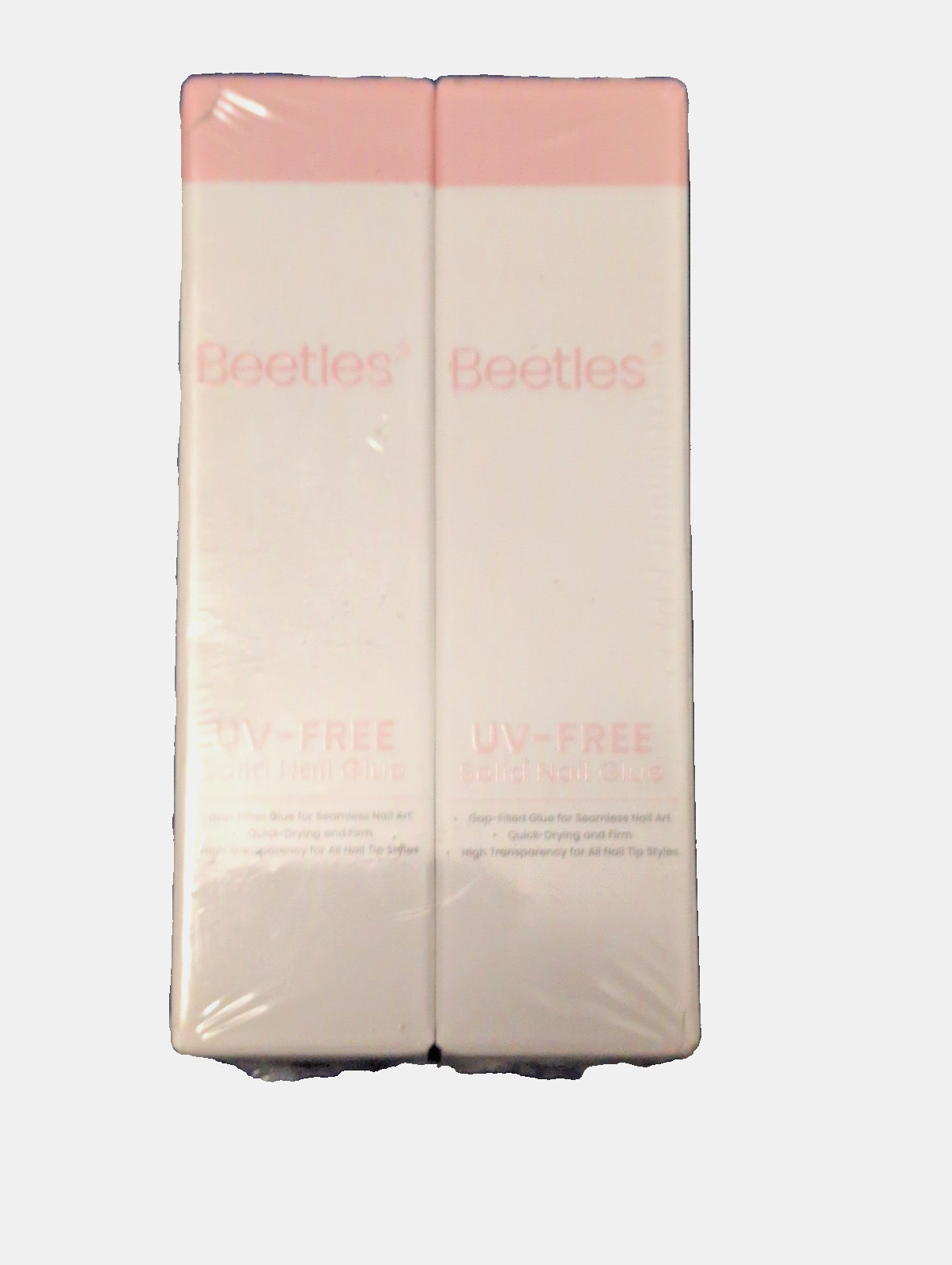 Beetles UV Free Solid Nail Glue 0.35 Oz lot of 2 New in Box