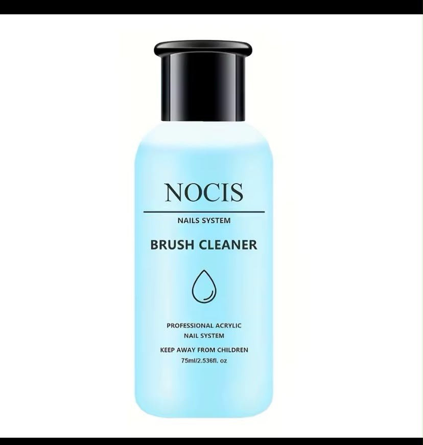 1pc NOCIS 75ml Acrylic Nail Brush Cleaner Liquid, Nail Gel Brush Cleaner