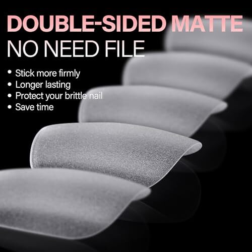 Nail Tips 450PCS Full cover Clear Nail Tips Matte No Need Extra Short Square