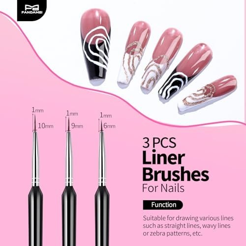 Nail Art Brushes Set 11 Pcs with Stand Dotting Tool Palette for Acrylic