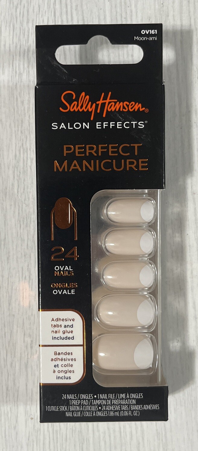 Sally Hansen Salon Effects Perfect Manicure- 24 Oval Nails, Moon-ami OV161