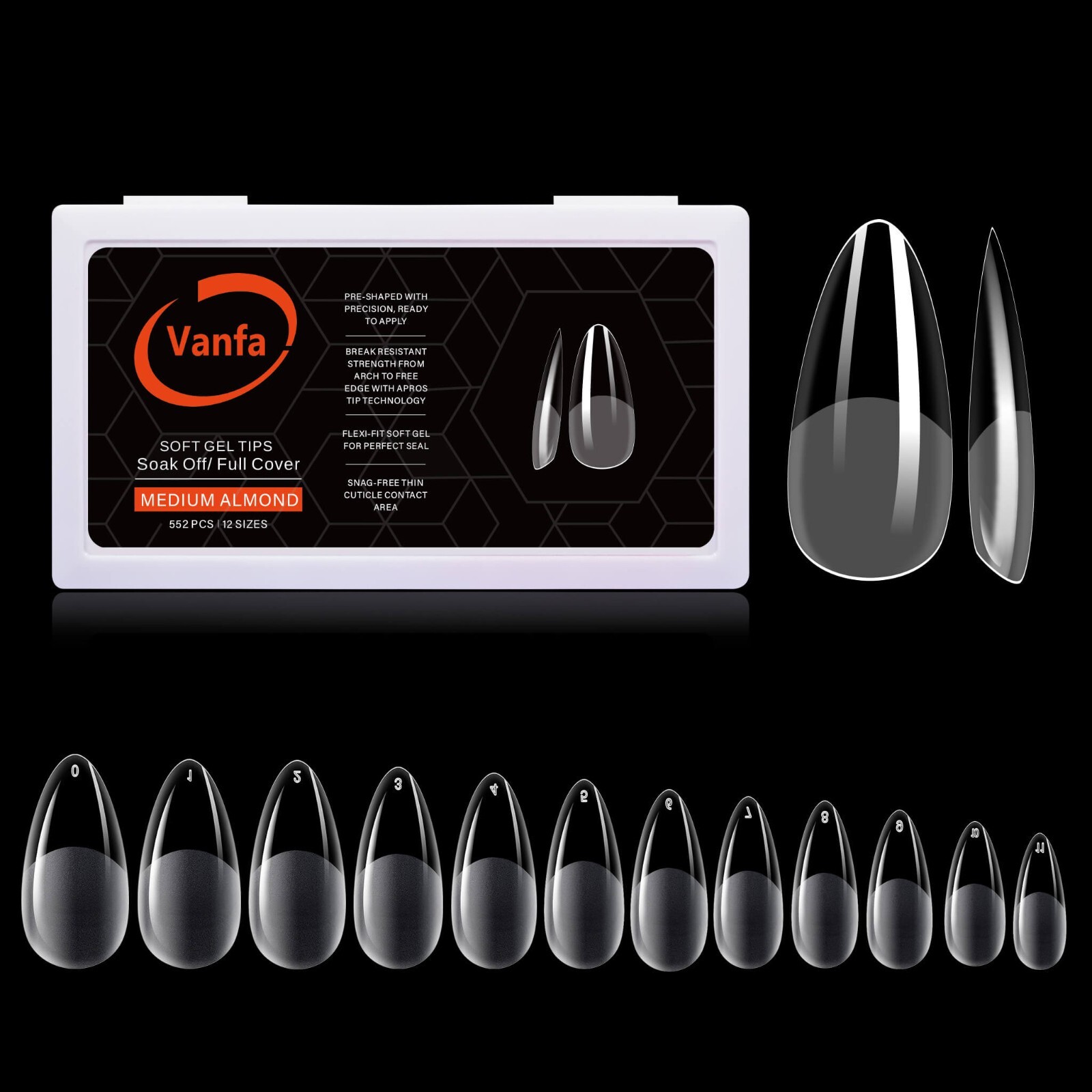 Vanfa Soft Gel Tip for Nail Extensions *Pick Your Styles*