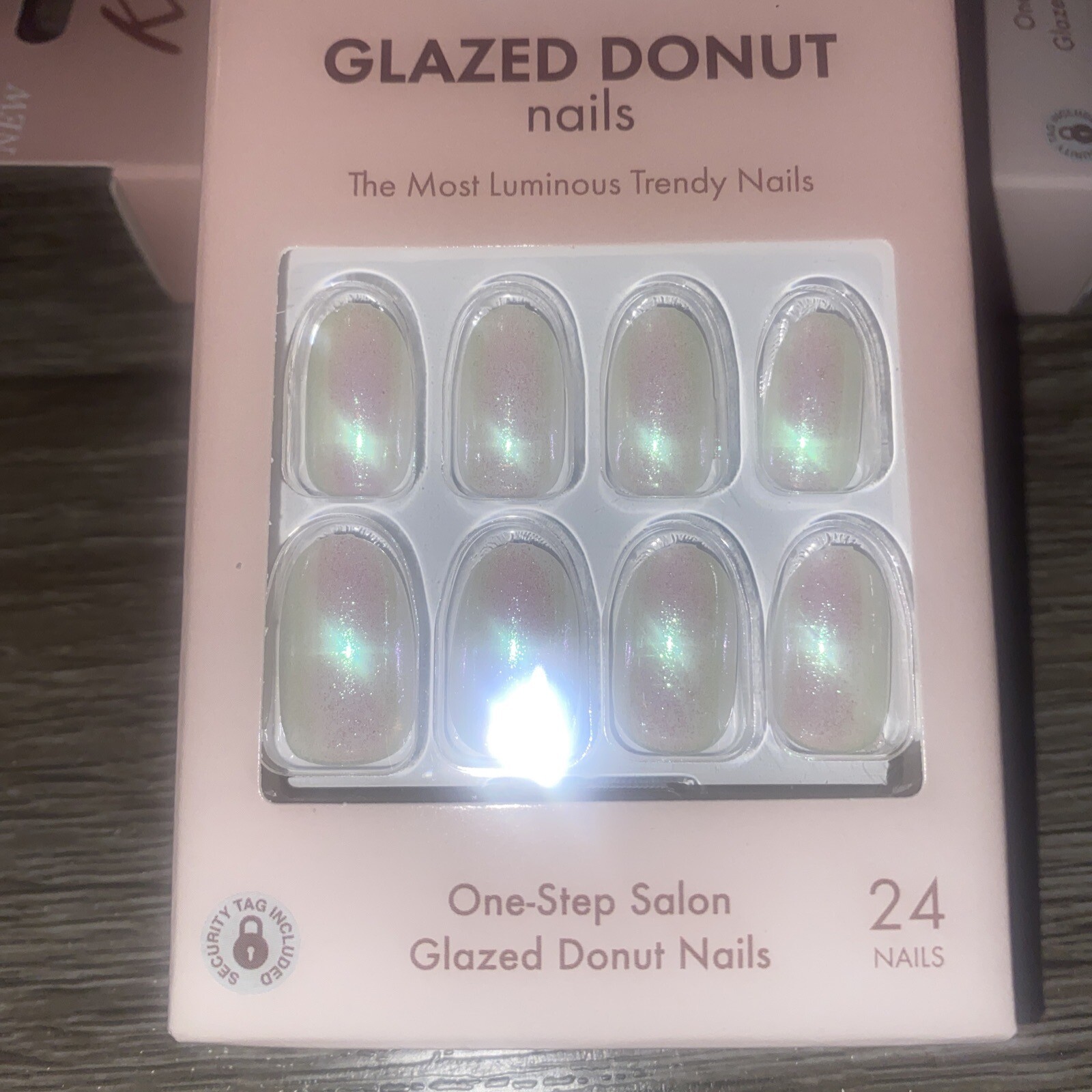 KISS Glazed Donut Glue-On, 24 Fake Nails, Medium Length, “Your Galaxy” DGX01