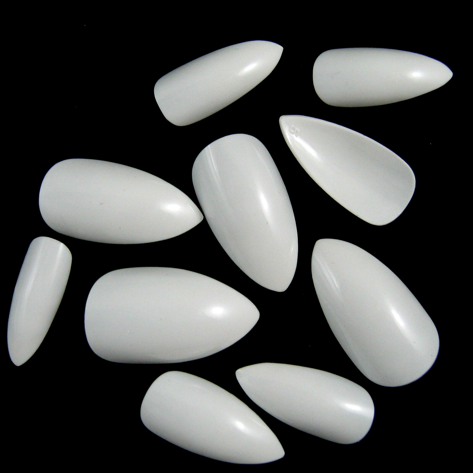 Short Stiletto Nail Tips 100pcs Full Cover False Nails French Fake Nails