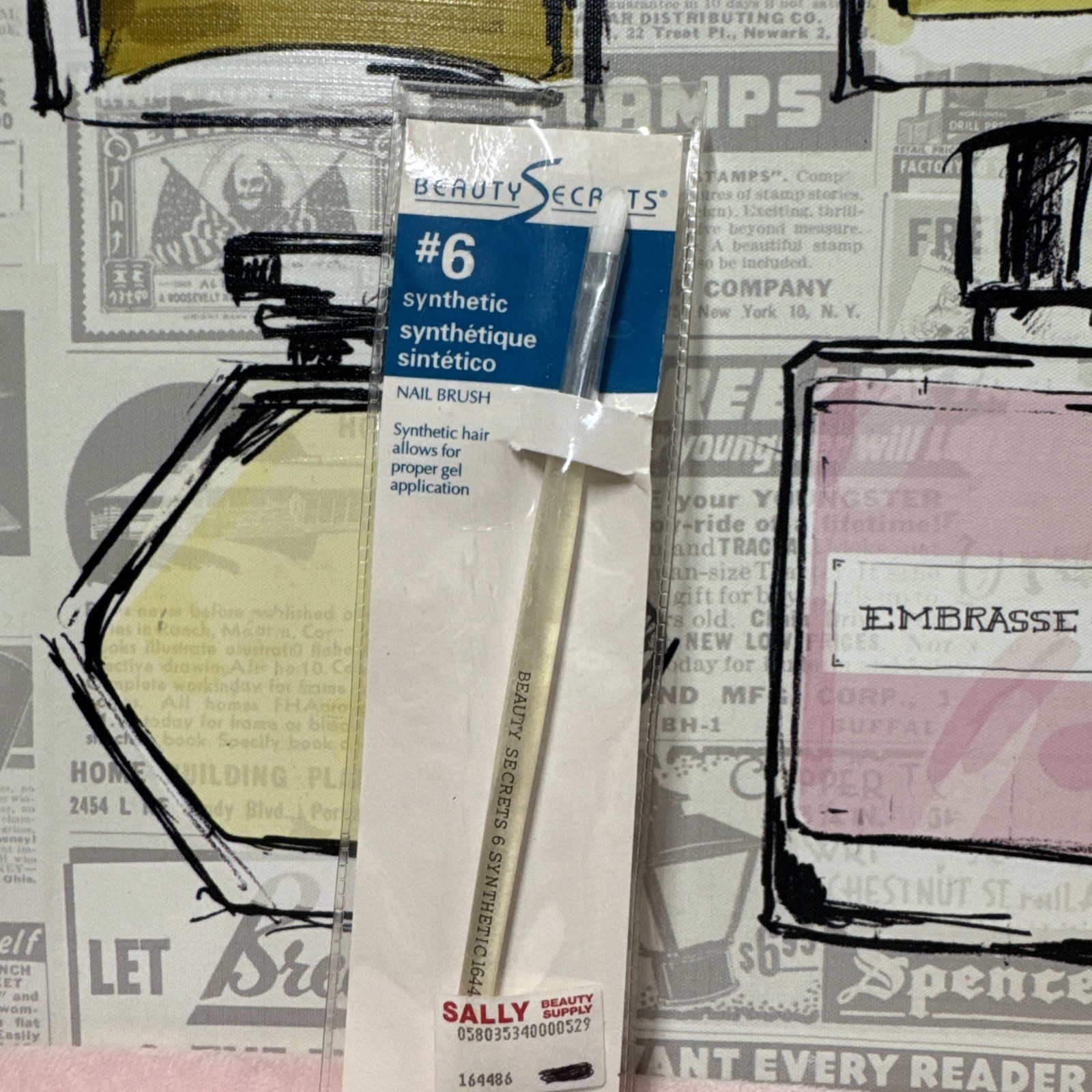 Salt Synthetic Nail Brush # 6 New
