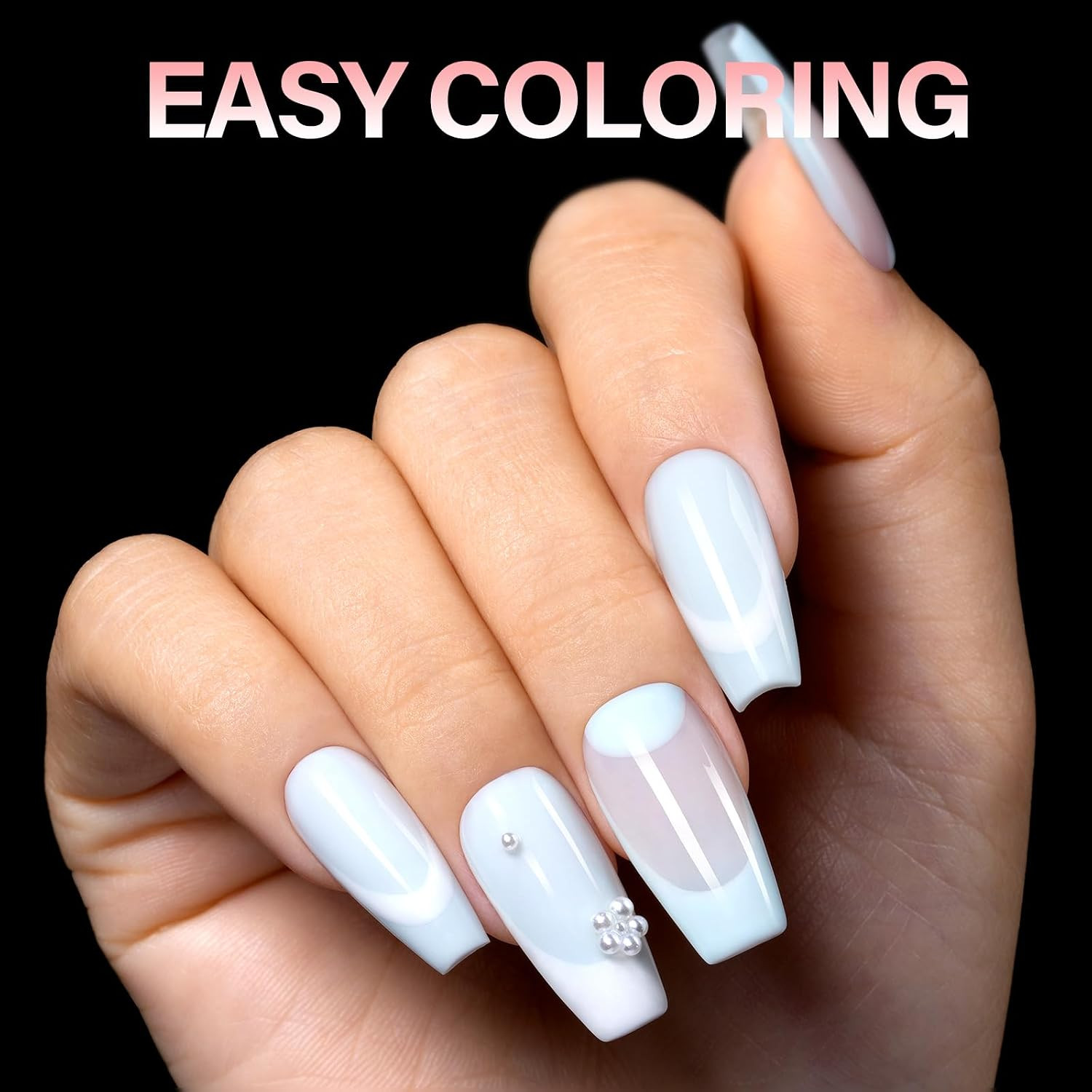450Pcs Thickened Long Coffin Nail Tips for Home Salon | Pre-Shaped, Half Matte ,
