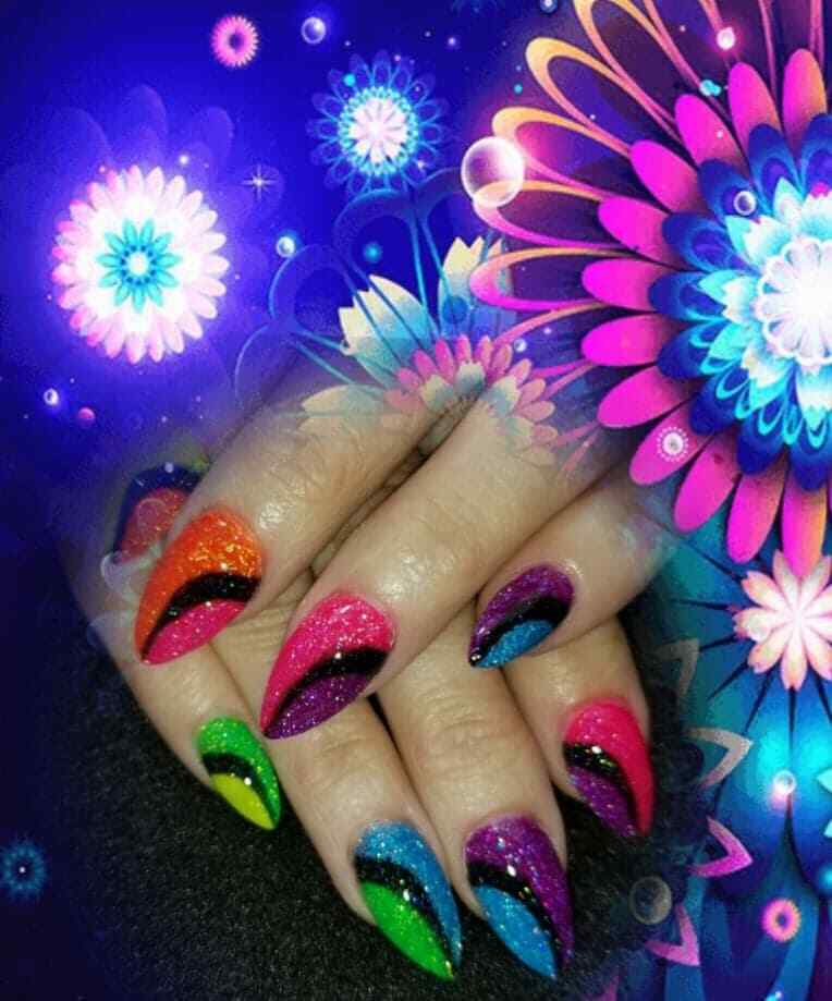 UV Neon NG Slime Goo Nail Art Powder 10 Color SAMPLE SET