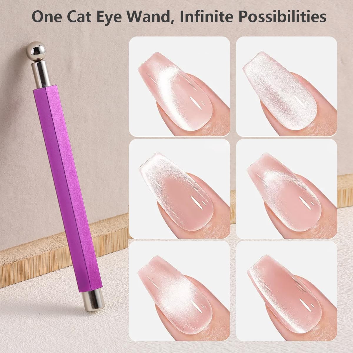Cat Eye Magnet for Nails, Double-Head Cat Eye Nail Polish Magnet Pen with Cyl…