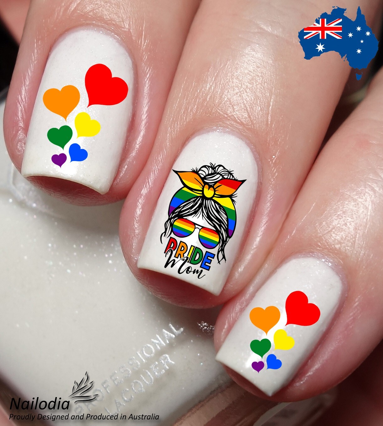 LGBT Rainbow Pride Nail Art Decal Sticker