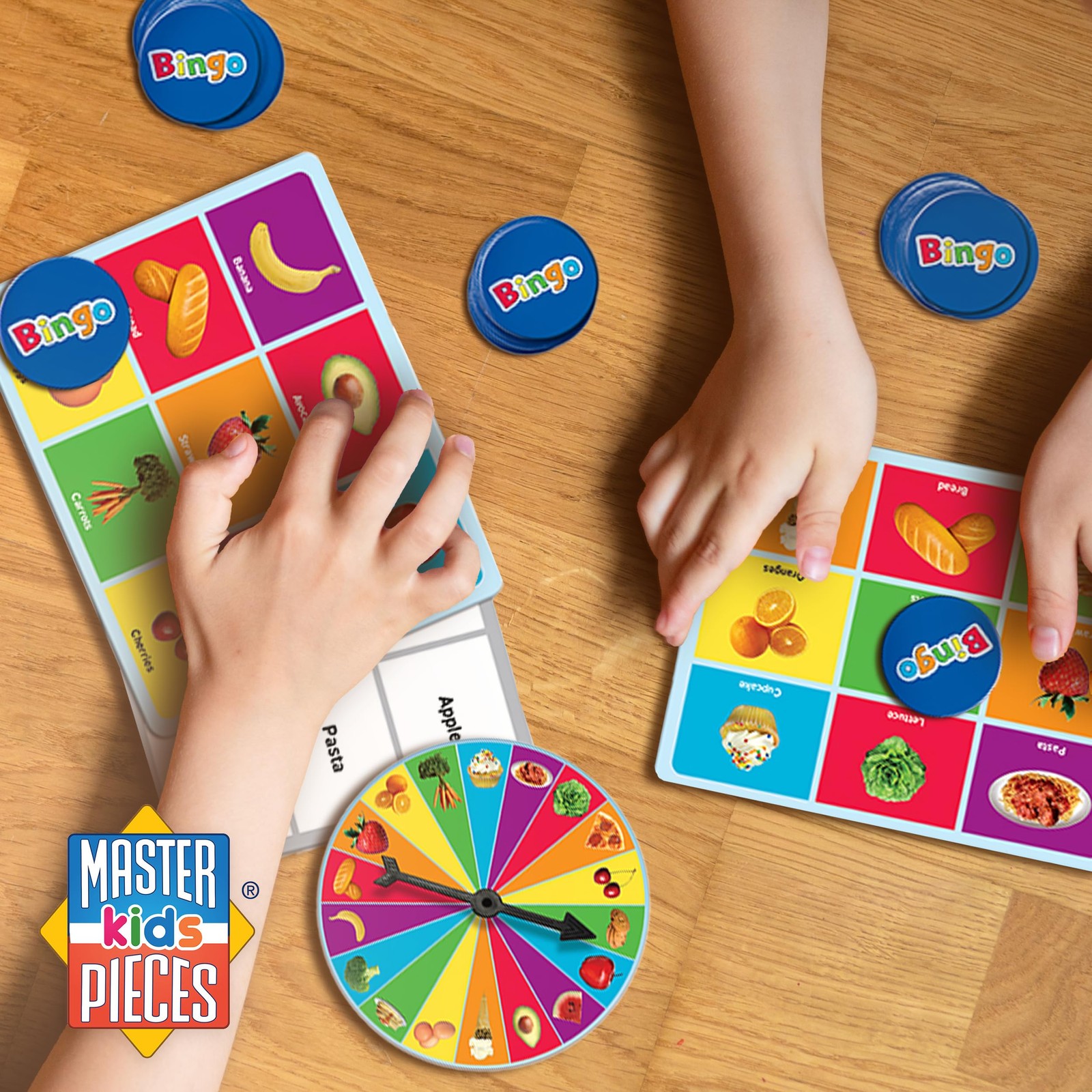 MasterPieces Kids Games – Food Bingo Game – Fun Family Medium, Multicolor