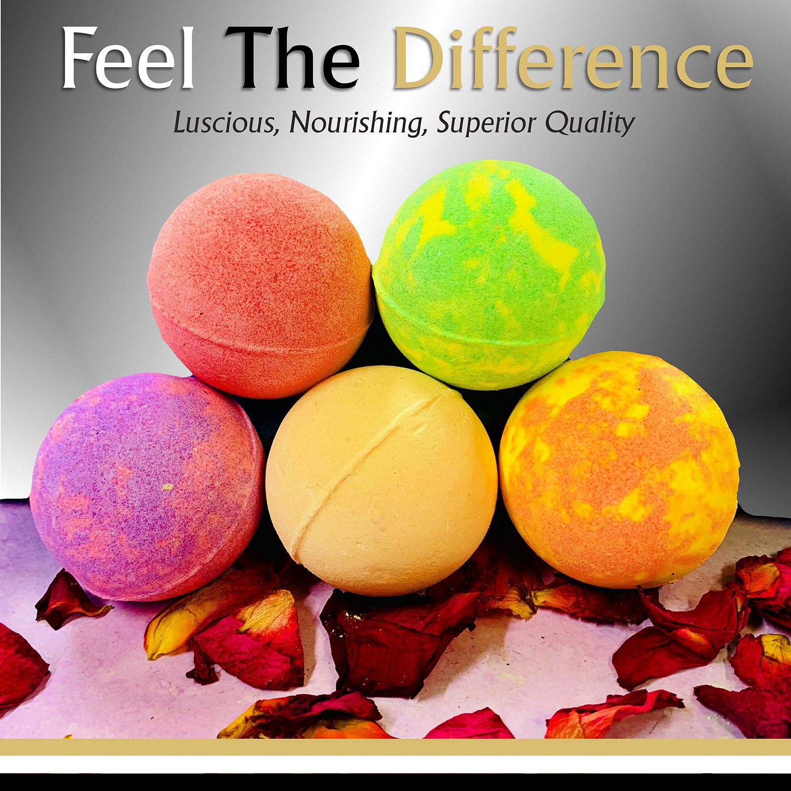 Aromatherapy Bath Bomb Gift Set.24 Individually Wrapped Bath Bombs in Gorgeous M