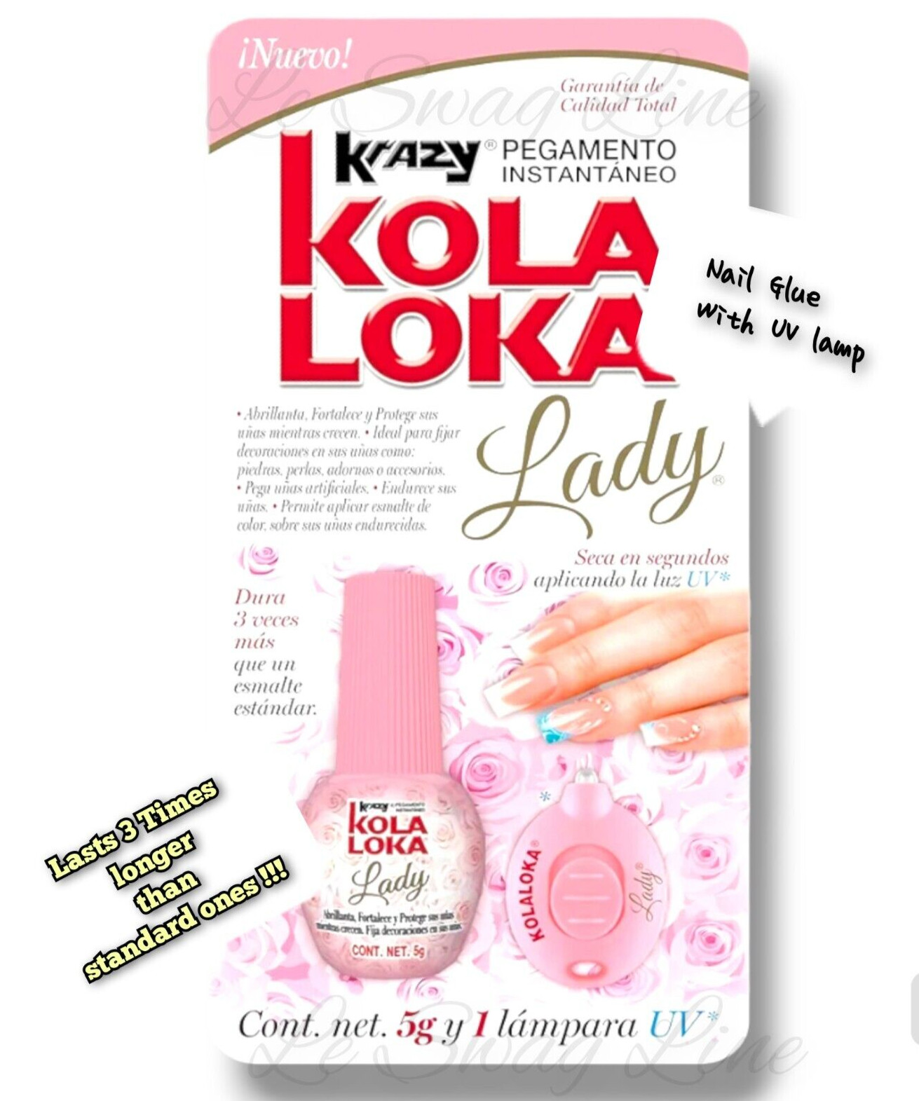 Fast Dry Nail Glue False Nail Tips Kola Loka Lady LampNails Extension Pegamento