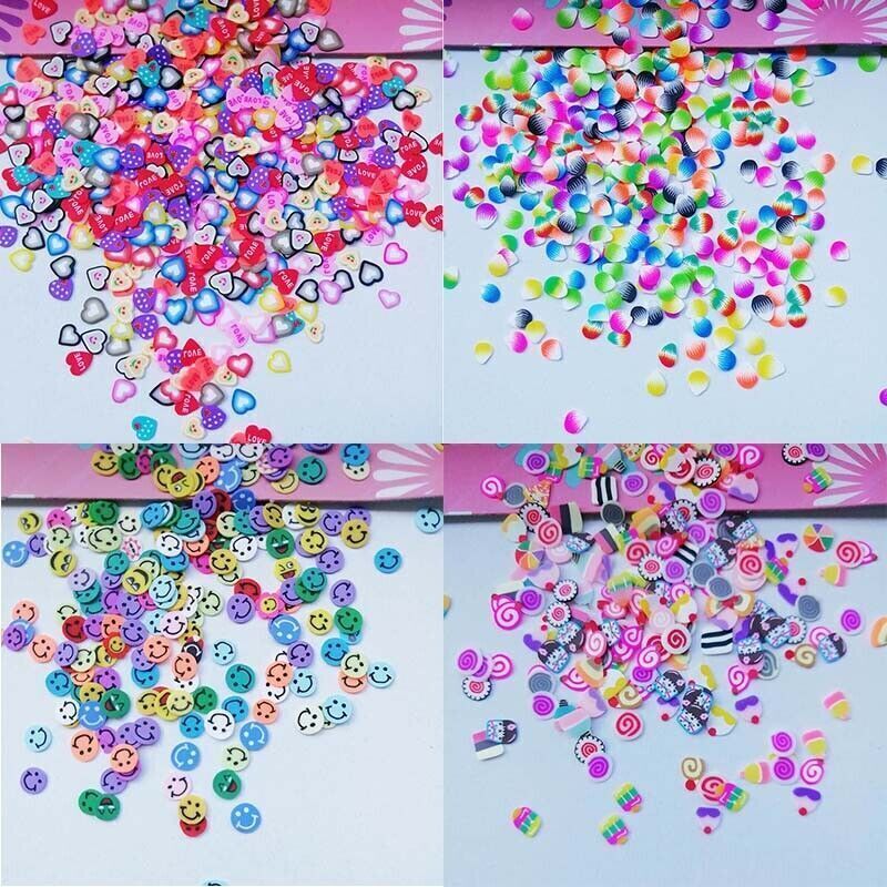 Slices Slice Fimo Art 1000pcs Polymer DIY Decoration Smile Nail Clay 3D Fruit