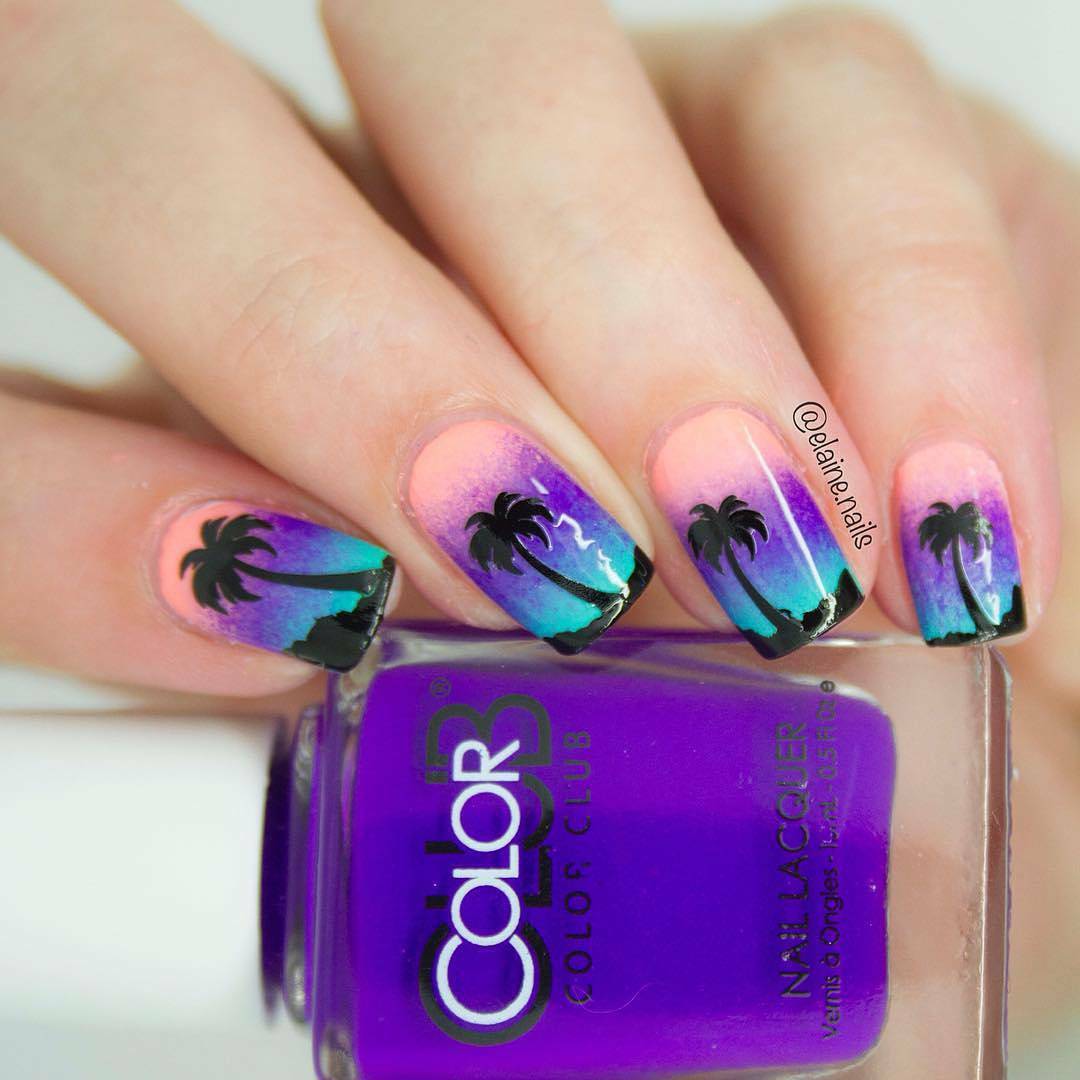 Palm Stencils for sunset nails, nail art, nail vinyls