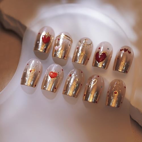 5D Embossed Heart Nail Art Stickers Decals Valentine’s Day Nail Style 3