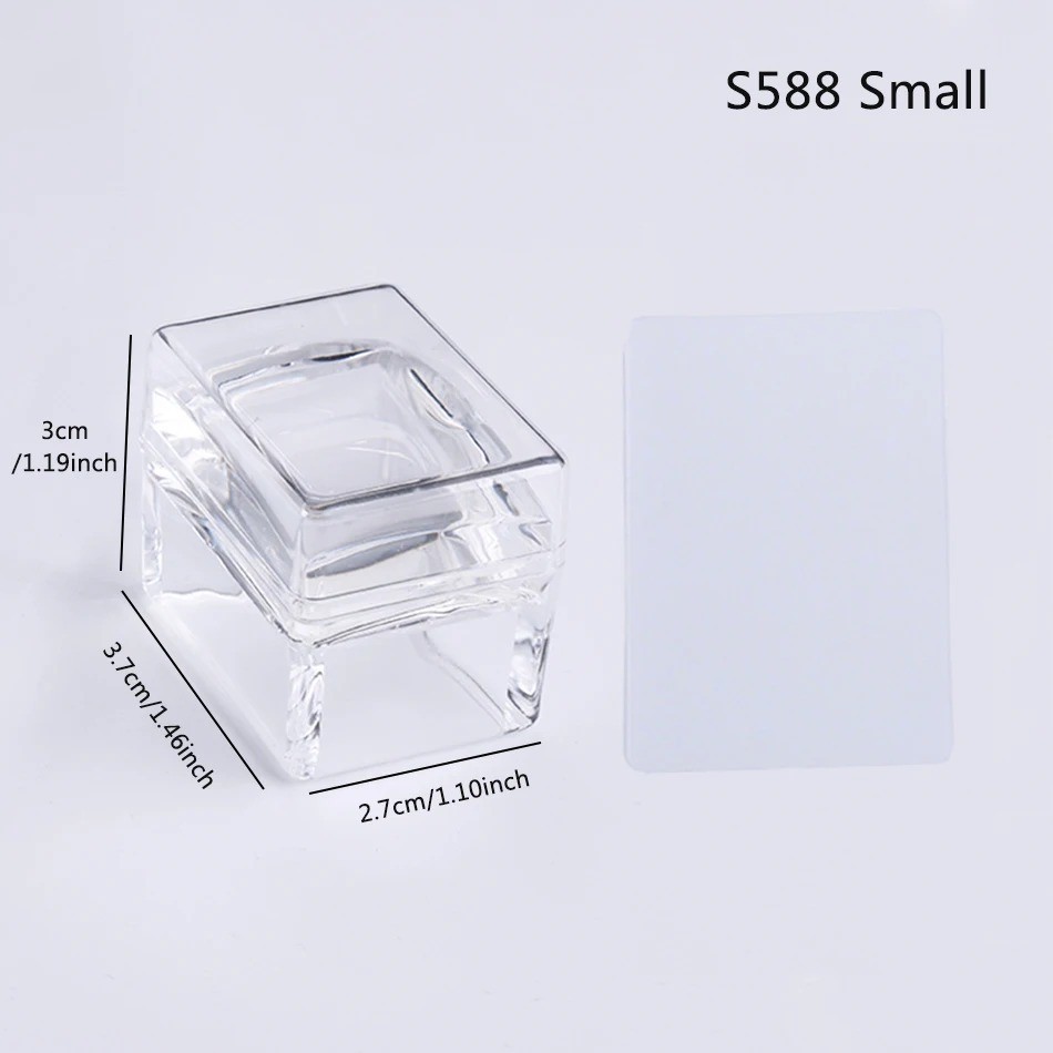 Transparent Silicone Nail Art Stamping Kit, French Design For Manicure Plate Too