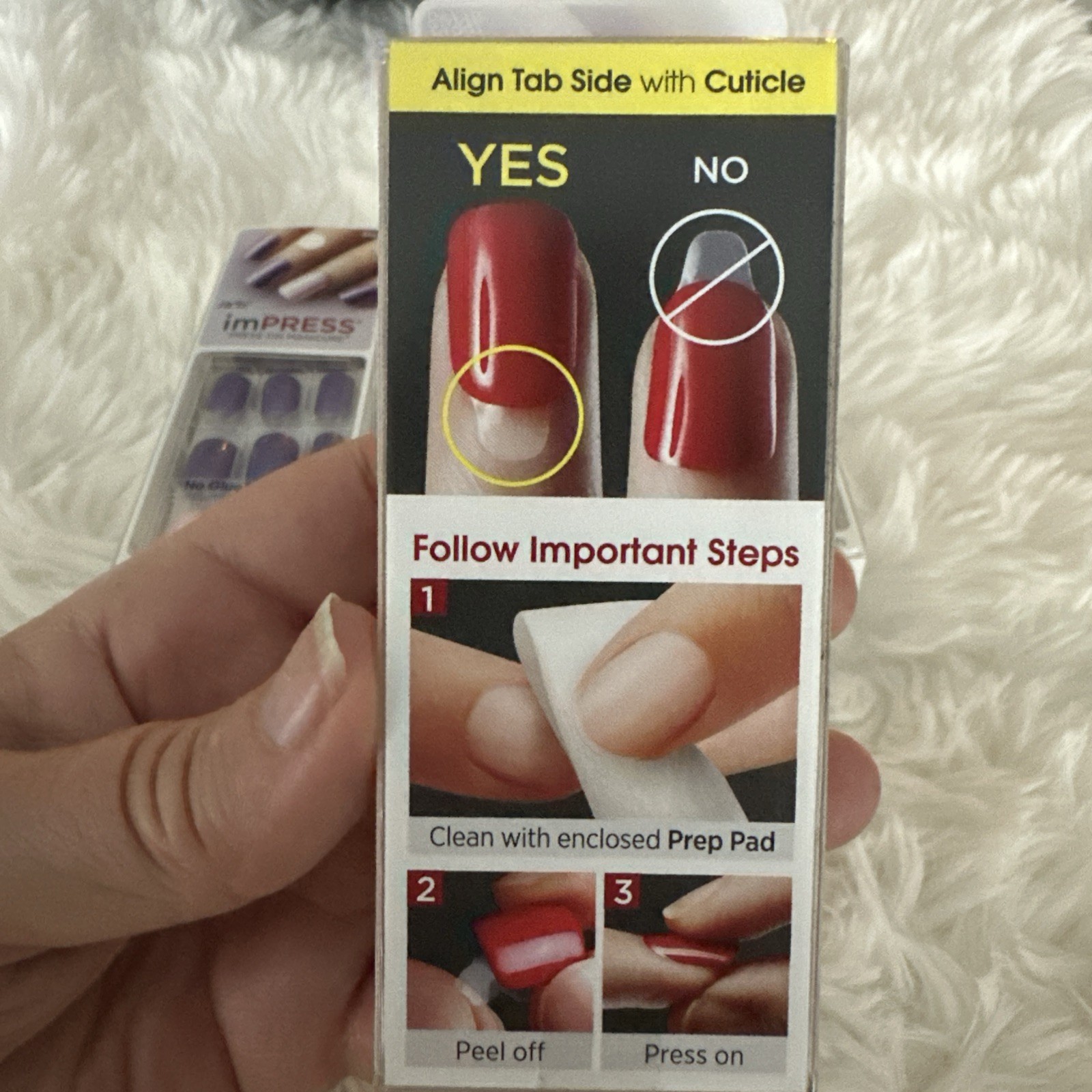 imPRESS Press on manicure Lot Of 4 Purple/Pink/White 30 Nails In Each Set
