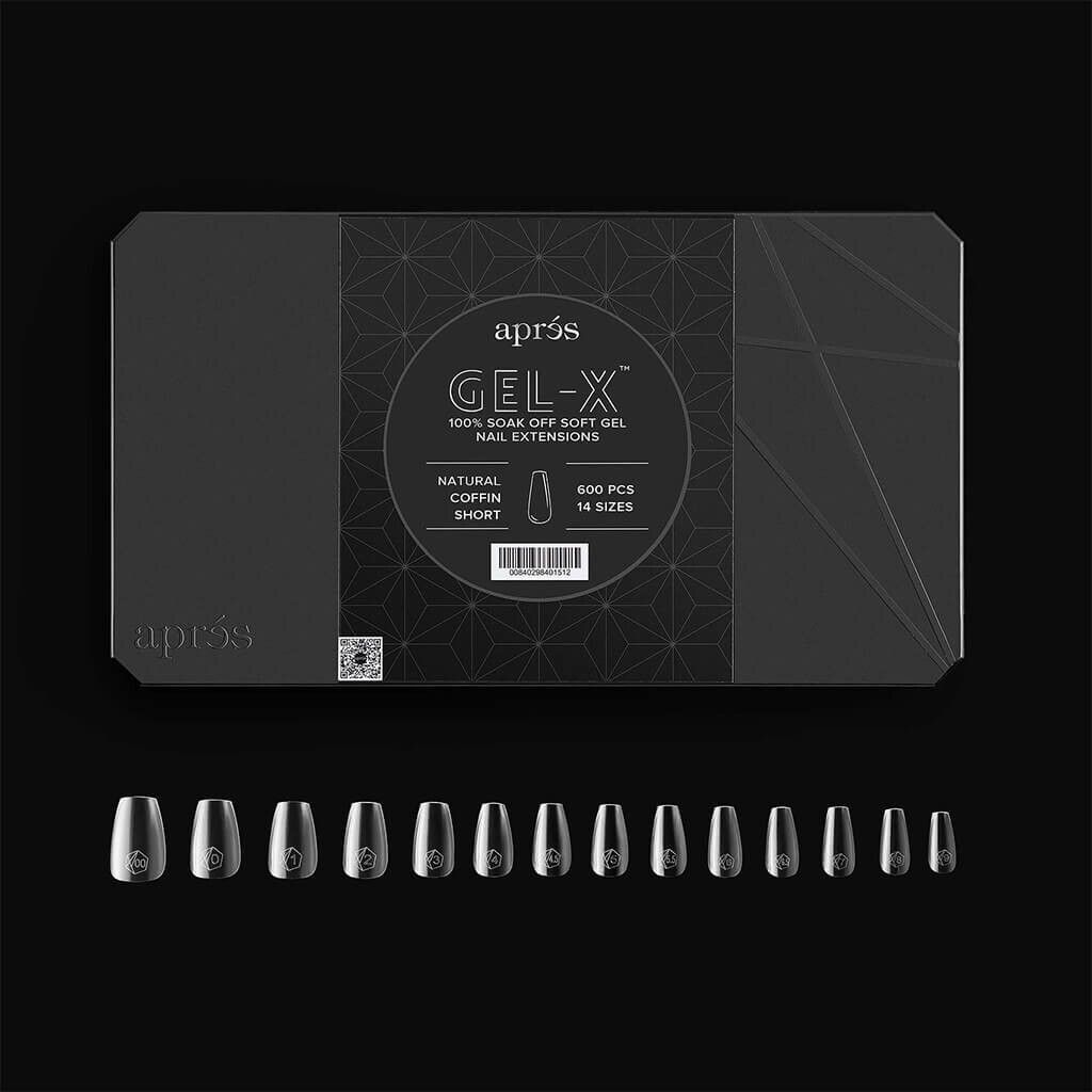 Gel X Natural Coffin Short (Box of 600 Tips)